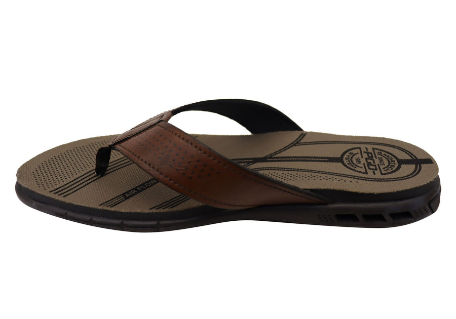 Pegada Dakar Mens Comfortable Thongs Sandals Made In Brazil