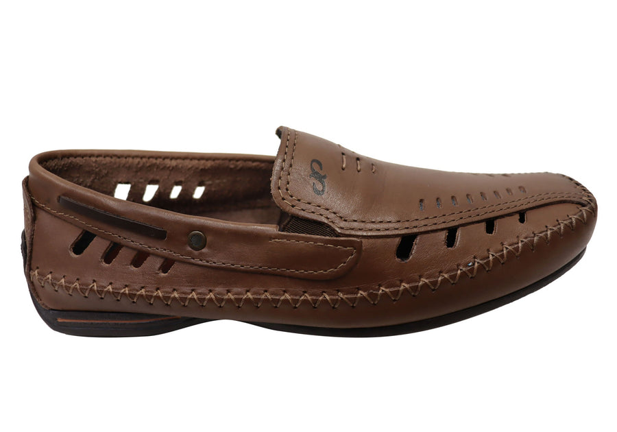 Pegada Nigel Mens Comfortable Leather Loafers Shoes Made In Brazil