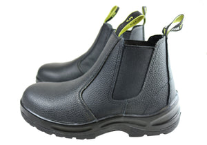 Munka Unisex Bull Slip On Comfortable Leather Steel Cap Boots