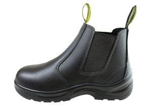 Munka Unisex Steer Slip On Comfortable Leather Soft Toe Boots