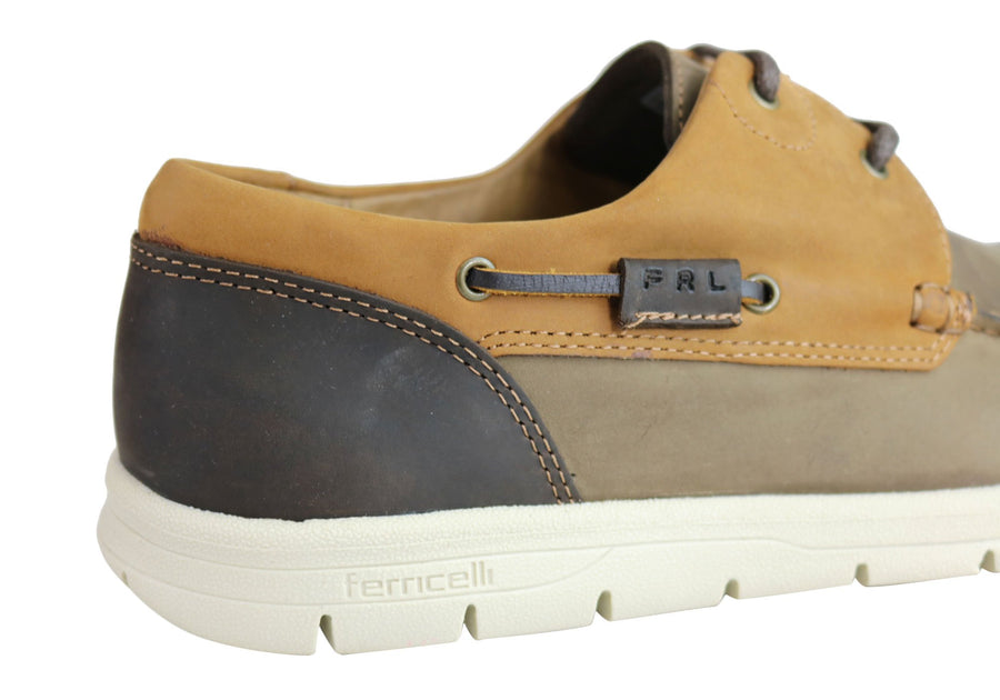 Ferricelli Anchor Men Cushioned Casual Comfort Leather Lace Up Shoes