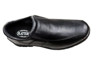 Slatters Lismore Mens Leather Extra Wide Fit Comfortable Slip On Shoes