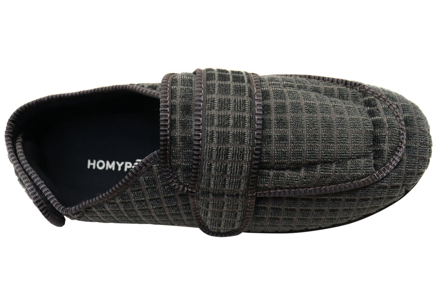 Homyped Mens Arnold 2 Adjustable Strap Extra Extra Wide Slippers
