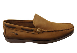 Pegada Harbour Mens Comfortable Leather Loafers Shoes Made In Brazil