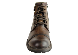 Ferricelli Volt Mens Comfortable Leather Dress Boots Made In Brazil