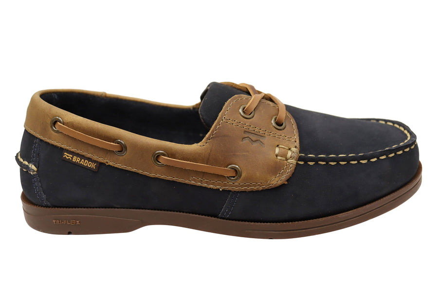 Bradok Mens Comfortable Leather Boat Shoes Made In Brazil