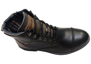 Pikolinos Mens York M2M-8170 Comfortable Leather Lace Up Boots