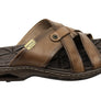 Pegada Carvo Mens Comfortable Leather Slides Sandals Made In Brazil