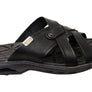 Pegada Carvo Mens Comfortable Leather Slides Sandals Made In Brazil