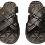 Pegada Carvo Mens Comfortable Leather Slides Sandals Made In Brazil