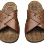 Pegada Dale Mens Comfortable Leather Slides Sandals Made In Brazil