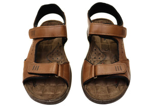 Pegada Dusty Mens Leather Adjustable Sandals Made In Brazil