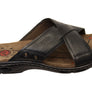 Pegada Hobbs Mens Comfortable Leather Slides Sandals Made In Brazil