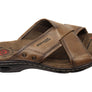 Pegada Hobbs Mens Comfortable Leather Slides Sandals Made In Brazil