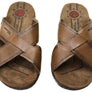 Pegada Hobbs Mens Comfortable Leather Slides Sandals Made In Brazil