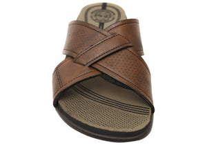 Pegada Jake Mens Comfortable Slides Sandals Made In Brazil