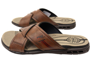 Pegada Jake Mens Comfortable Slides Sandals Made In Brazil