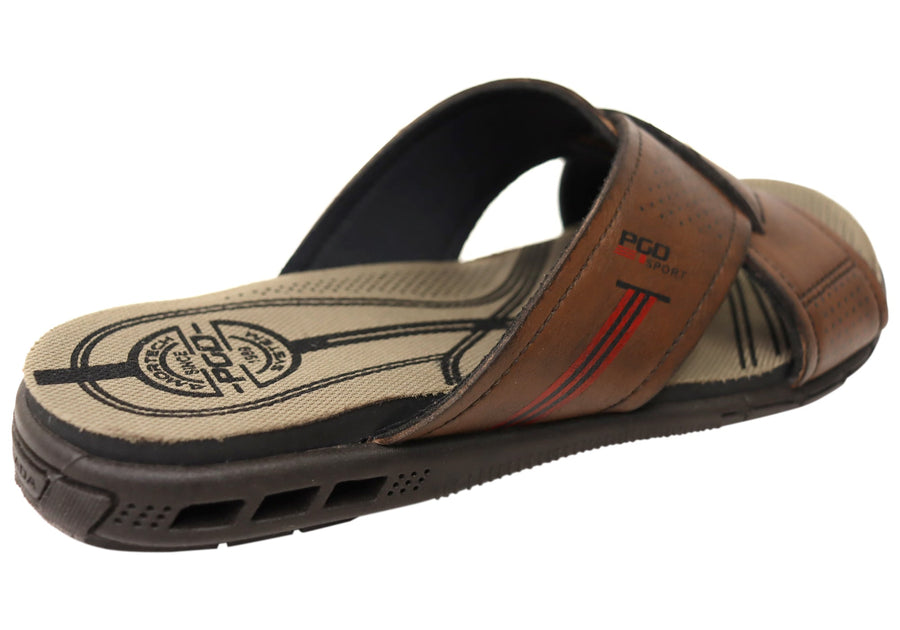 Pegada Jake Mens Comfortable Slides Sandals Made In Brazil