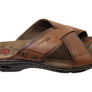 Pegada Hobbs Mens Comfortable Leather Slides Sandals Made In Brazil