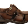 Pegada Grange Mens Leather Comfort Closed Toe Sandals Made In Brazil