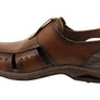 Pegada Grange Mens Leather Comfort Closed Toe Sandals Made In Brazil