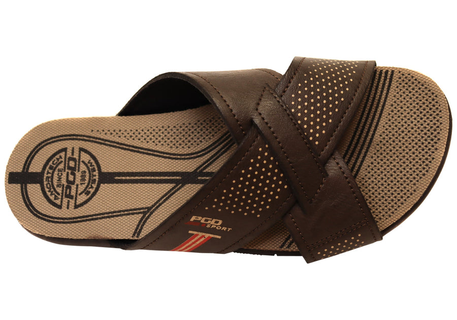 Pegada Jake Mens Comfortable Slides Sandals Made In Brazil