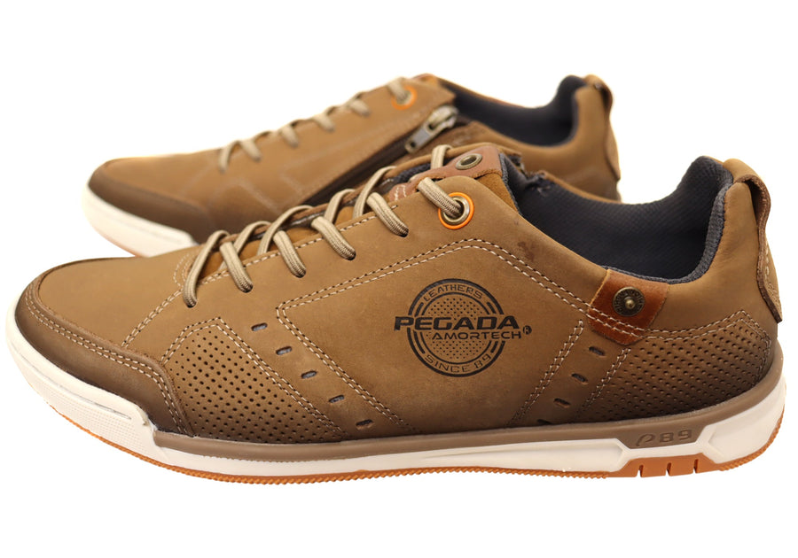 Pegada Jera Mens Comfortable Leather Casual Shoes Made In Brazil