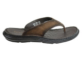 Savelli Wyatt Mens Comfortable Leather Thongs Sandals Made In Brazil