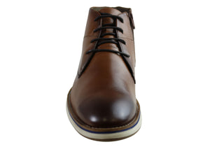 Ferricelli Dennis Mens Leather Lace Up Boots Made In Brazil