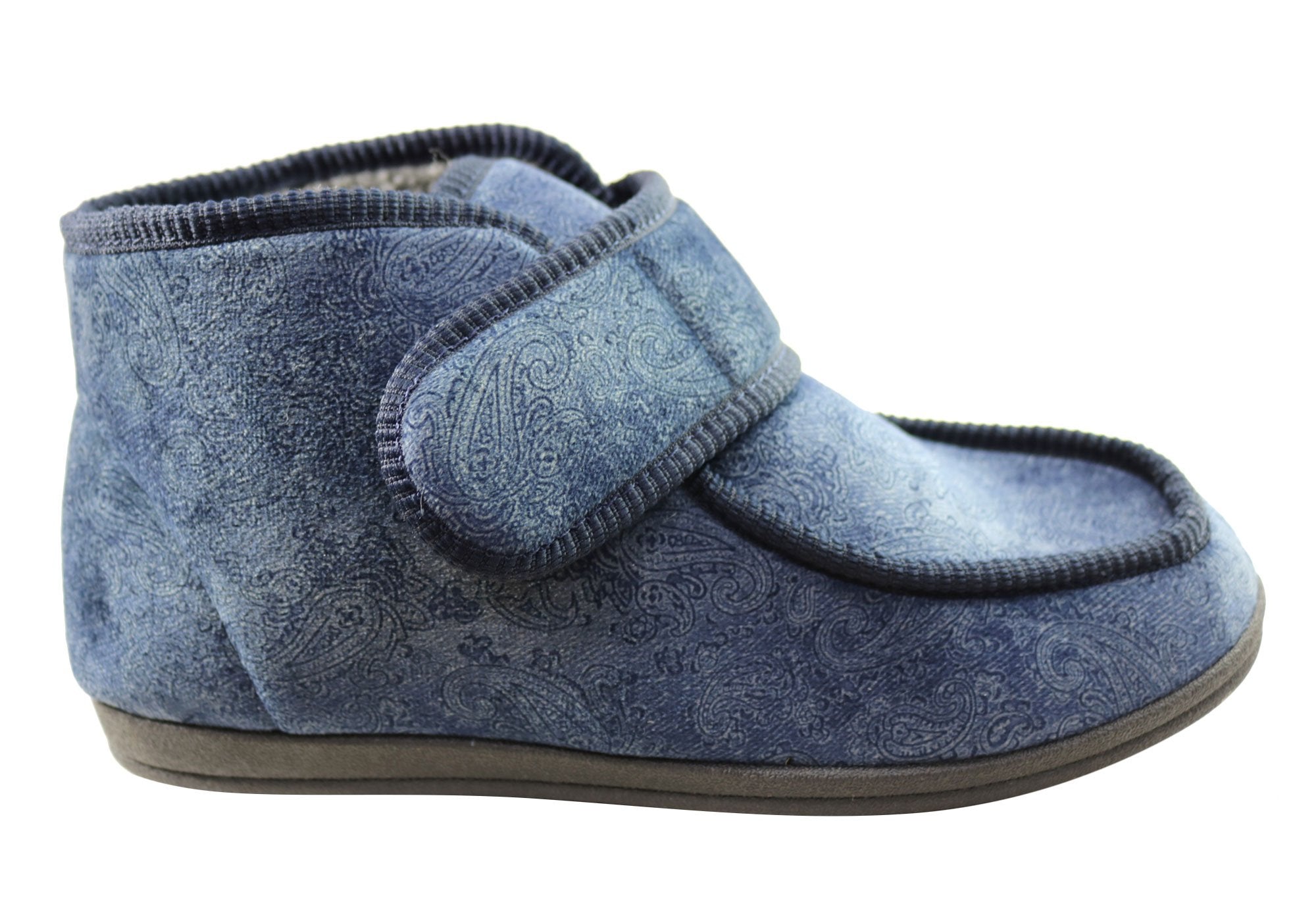 Homyped Mens Archie Comfort Adjustable Strap Extra Extra Wide Slippers