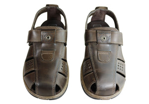 Pegada Kent Mens Leather Comfortable Cushioned Sandals Made In Brazil