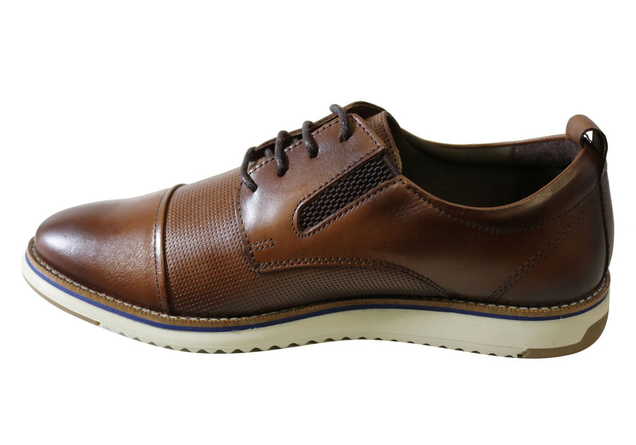 Ferricelli Kiran Mens Leather Dress Casual Shoes Made In Brazil