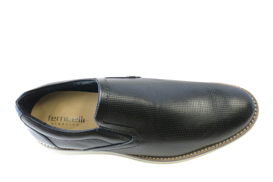 Ferricelli Lawrence Mens Comfort Leather Slip On Shoes Made In Brazil
