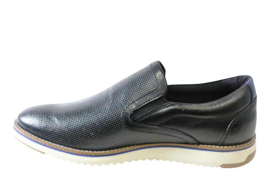 Ferricelli Lawrence Mens Comfort Leather Slip On Shoes Made In Brazil