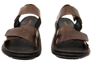Savelli Sebastian Mens Leather Adjustable Sandals Made In Brazil