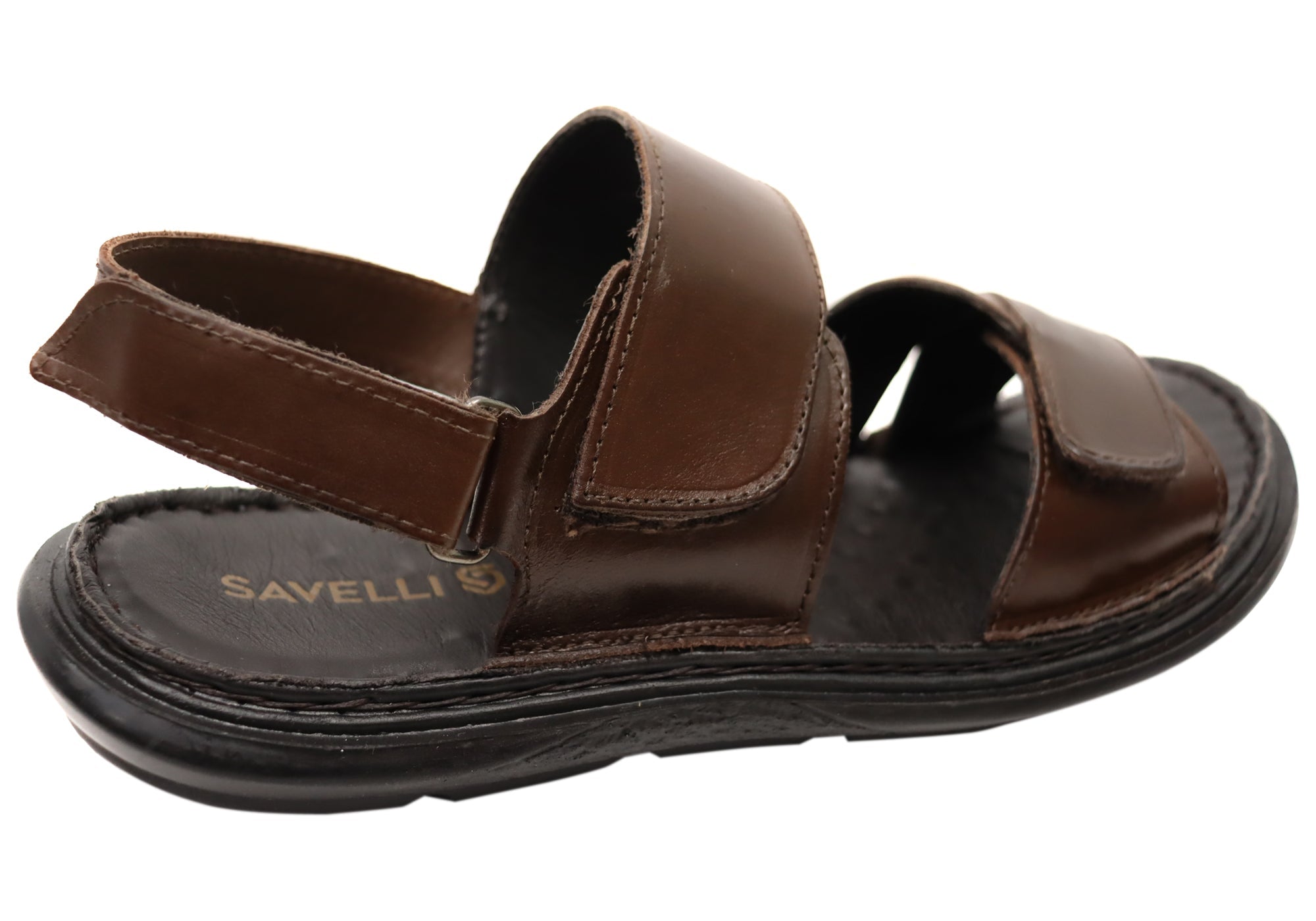 Savelli Sebastian Mens Leather Adjustable Sandals Made In Brazil
