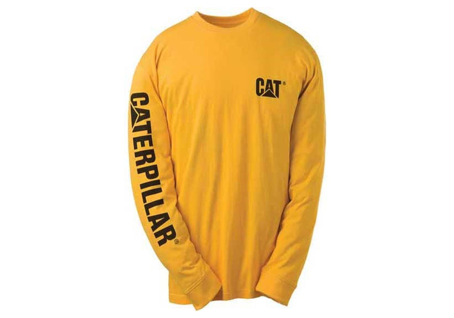 Caterpillar Mens Trademark Banner Long Sleeve Top