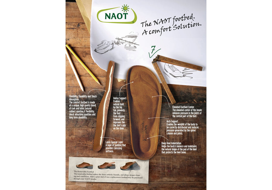 Naot Martin Mens Comfort Adjustable Orthotic Friendly Leather Sandals