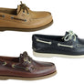 Sperry Mens A/0 2 Eye Leather Lace Up Comfortable Wide Fit Boat Shoes